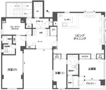 ルクレ日本橋蛎殻町 701 間取り図