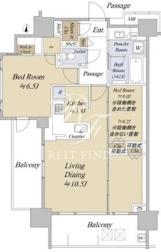 アクシルコート早稲田 1101 間取り図