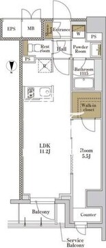 ＲＪＲプレシア大森北 518 間取り図