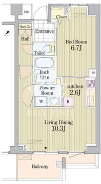 プライムアーバン東中野コート 207 間取り図