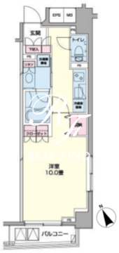 プライムアーバン日本橋浜町 502 間取り図