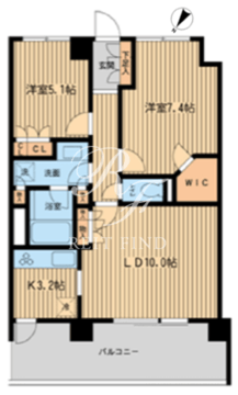 HF若林公園レジデンス 511 間取り図