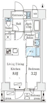 リテラス住吉 605 間取り図
