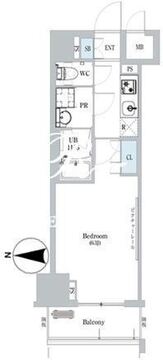 ディームス蔵前 902 間取り図