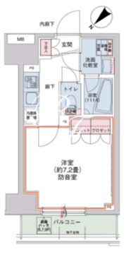 HTアジール芝浦 803 間取り図