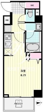 ヴィークブライト南麻布 505 間取り図