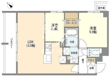 ウェルスクエア中目黒2 201 間取り図