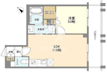 ウェルスクエア中目黒2 203 間取り図