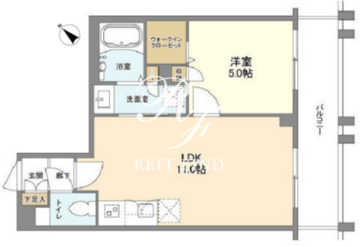 ウェルスクエア中目黒2 303 間取り図