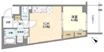 ウェルスクエア中目黒2 204 間取り図