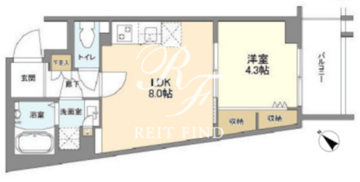ウェルスクエア中目黒2 304 間取り図