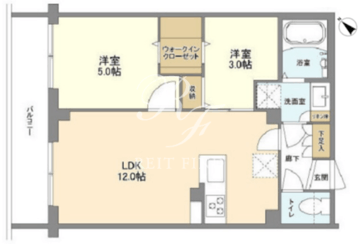 ウェルスクエア中目黒2 306 間取り図
