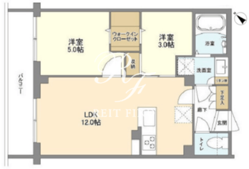 ウェルスクエア中目黒2 206 間取り図