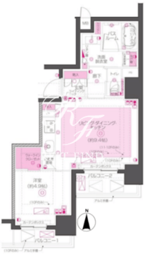ズーム東神田 1003 間取り図