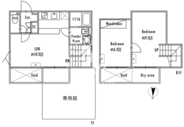 グランパセオ下北沢2 103 間取り図