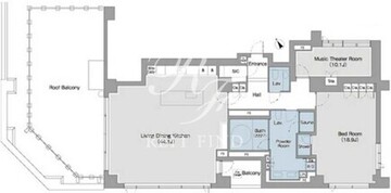 プレステージレジデンス白金台 501 間取り図