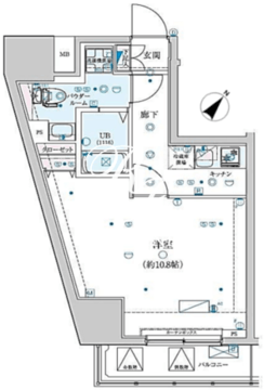 ジェノヴィア渋谷笹塚スカイガーデン 302 間取り図
