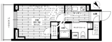グランドコンシェルジュ六本木 1204 間取り図