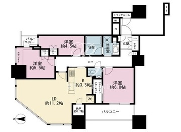 パークシティ大崎ザタワー 2601 間取り図