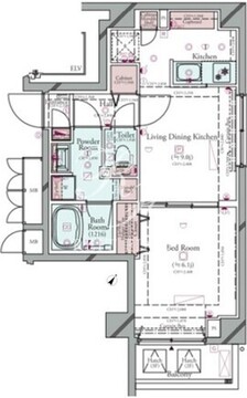 コンシェリア清澄白河ザレジデンス 209 間取り図