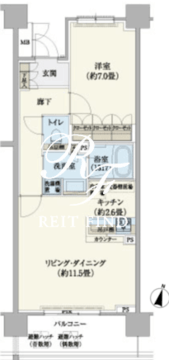 リージア経堂テラスガーデン 911 間取り図