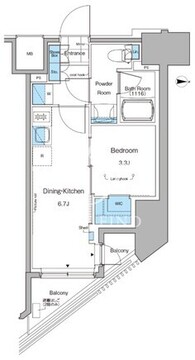 ルフォンプログレ田原町 201 間取り図