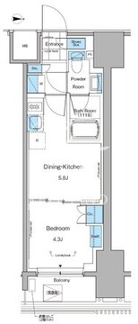 ルフォンプログレ田原町 203 間取り図