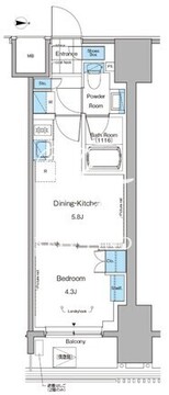 ルフォンプログレ田原町 503 間取り図