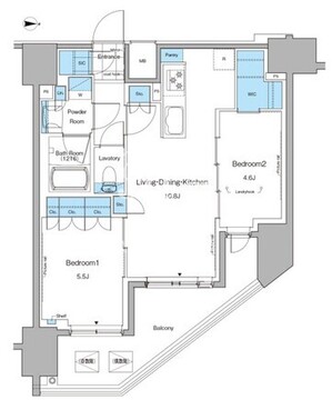 ルフォンプログレ田原町 1101 間取り図