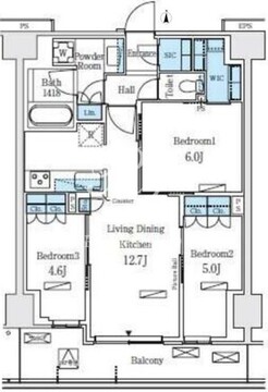 ロイヤルパークス赤羽ノース 354 間取り図
