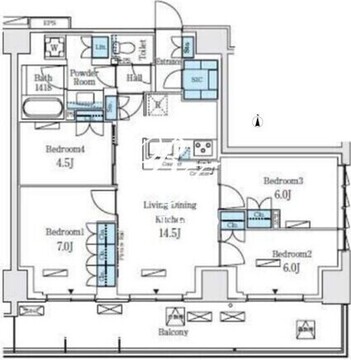 ロイヤルパークス赤羽ノース 451 間取り図