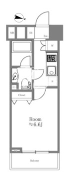 ファーストリアルタワー新宿 1415 間取り図