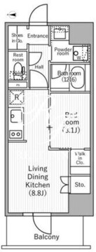 nido三ノ輪 602 間取り図