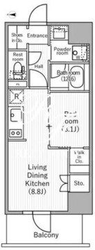 nido三ノ輪 1002 間取り図