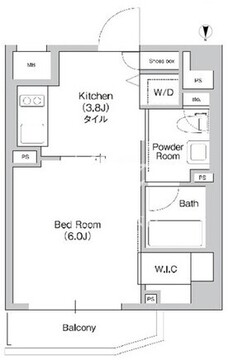 プライムアーバン三軒茶屋 206 間取り図
