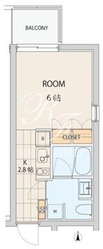 エスセナーリオ市谷薬王寺 202 間取り図