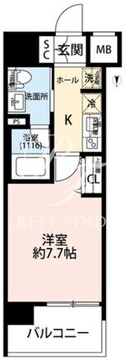 プレール・ドゥーク蔵前2 301 間取り図