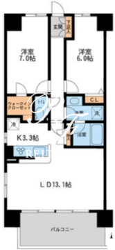 レジディア南千住 710 間取り図