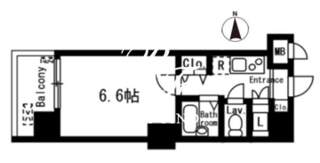 レジディア神楽坂 803 間取り図