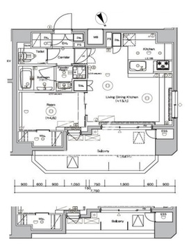 シーフォルム上野アジールコート 902 間取り図