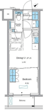 ルフォンプログレ赤塚 1104 間取り図