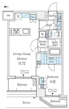 ラティエラ中野新井 802 間取り図