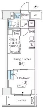 ラティエラ中野新井 705 間取り図