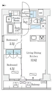 ラティエラ中野新井 706 間取り図