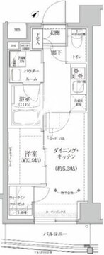 リルシア北赤羽 201 間取り図