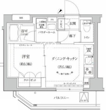 リルシア北赤羽 308 間取り図