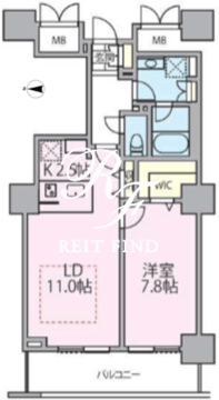 ロイヤルパークスタワー南千住 502 間取り図