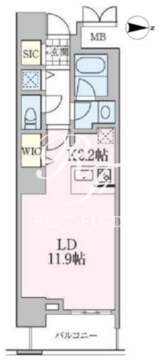 ロイヤルパークスタワー南千住 1315 間取り図