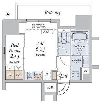 アリビス十条 203 間取り図