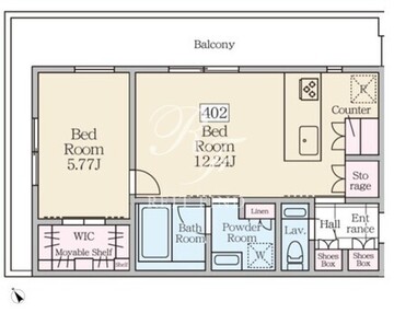 レーヴレジデンス三軒茶屋 402 間取り図